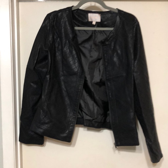 Skies Are Blue Jackets & Blazers - NWOT. Skies are Blue. Size L. Faux leather dressy jacket. Zips in front